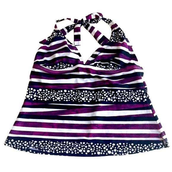 ❤️ ISLAND ESCAPE womens Striped Bathing Suit Size 6 - Picture 1 of 5
